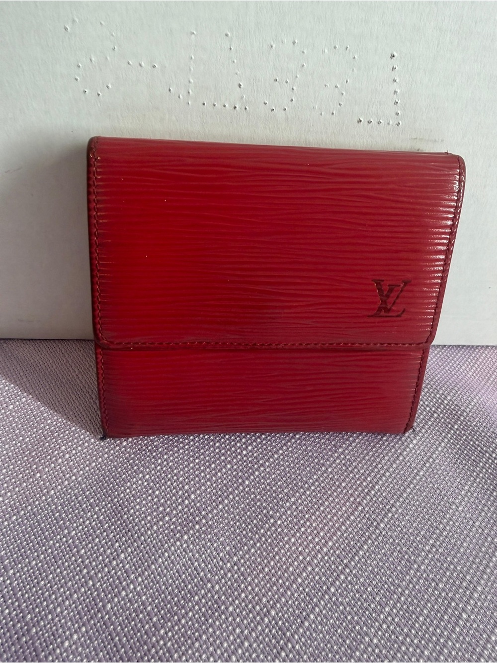 Louis Vuitton Red Epi Leather Compact Wallet
